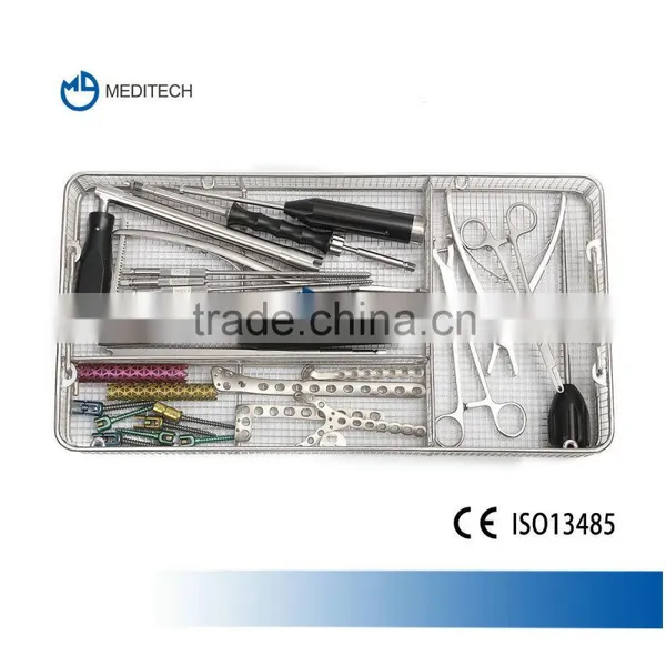 Stainless Steel Surgical Instruments and Orthopedic Implant Sterilization Container