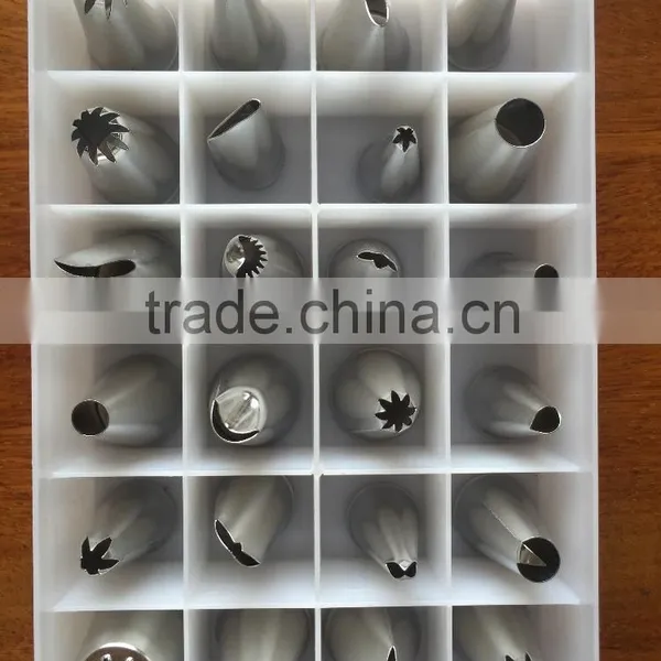 24pc Stainless Steel Nozzles Fondant Icing Piping Tips Cake Decorating Tools DIY Russian Tulip Nozzle Pastry Tip Free photo-4