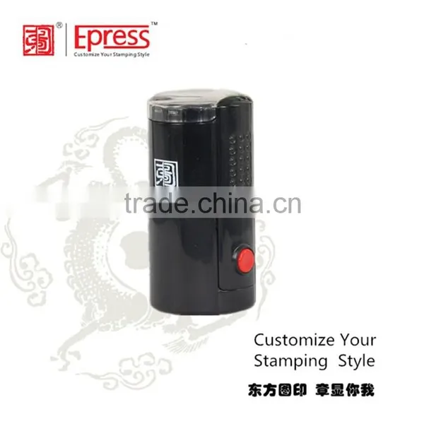 China Stamping Maker Epress 19mm Round Self Inking Stamps Round Customised Case and Blank Case Available photo-3