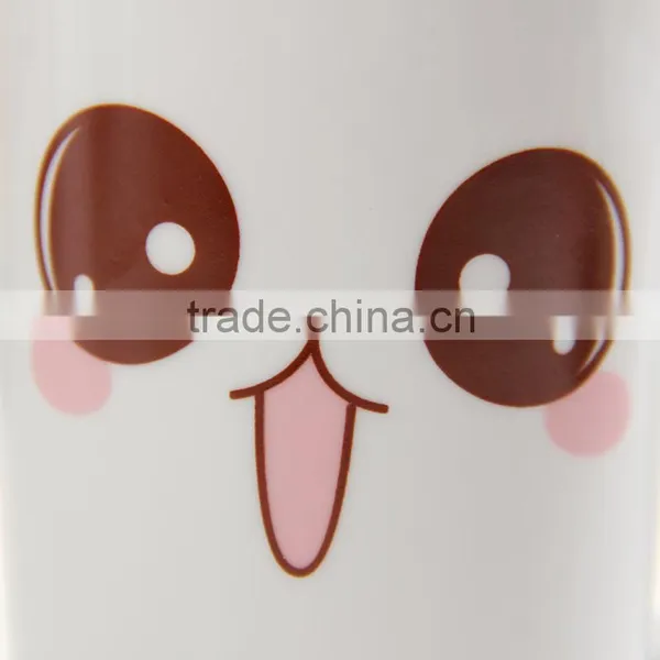 12 oz White Smiley Faces Ceramic Mugs photo-2