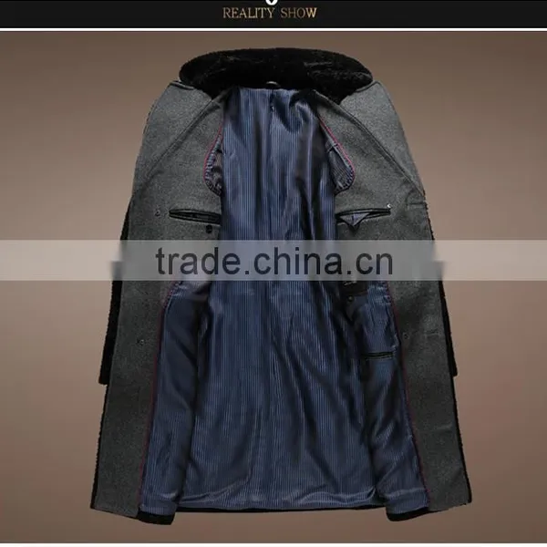 Knee Long Sheepskin Shearling Coat Men Real Leather Sheepskin Jacket Winter Jacket photo-4