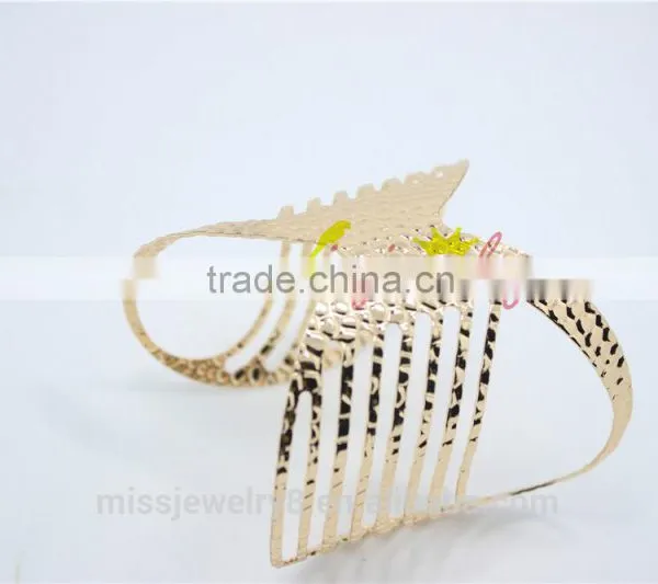 Knot Shape Gold Plated With Hollow Out Cuff Bracelet Bangle Party Gift Fashion Jewelry for 2016 New Accessory photo-2