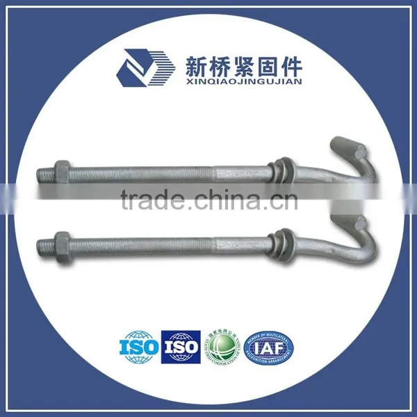 HDG Pigtail Bolt/Hot-dip Galvanized Pigtail Hook Bolt for Linking photo-4