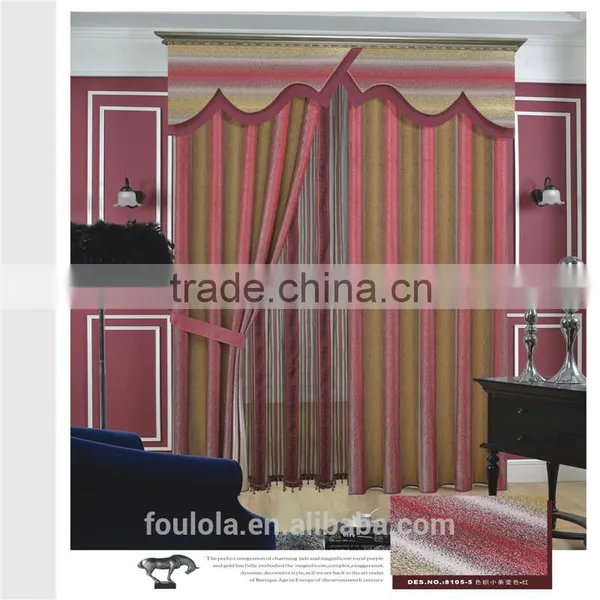 New Stripe Jacquard Window Curtain Fabric Yarn Dyed Jacquard Curtain Material Curtain Fabric photo-2