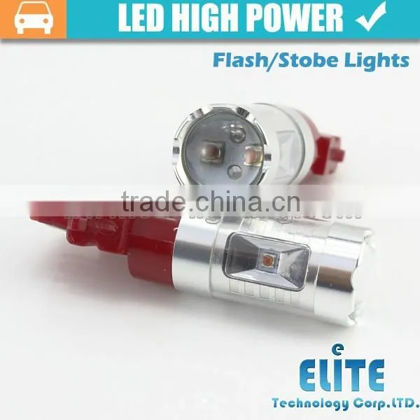 Newest!!! 30W High Power 1157 3157 7443 Baz15d P21 T20 Led Strobe Light Bulb photo-4