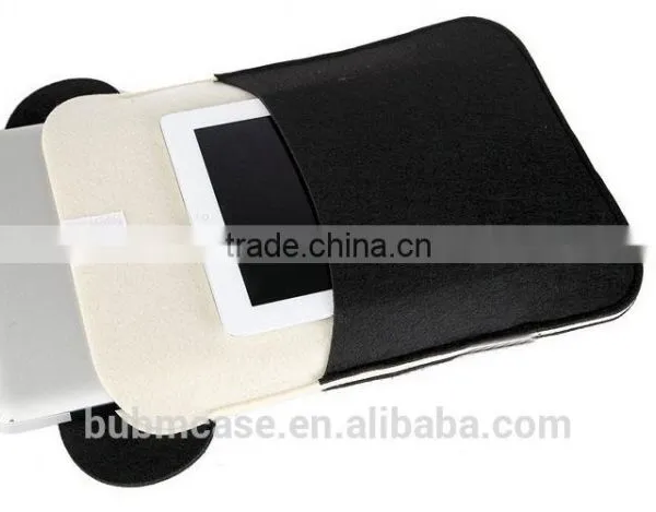 FASHION New Arrive BUBM Black Color 9.7 Inch Wool Felt Tablet Case Cute Cartoon Panda Bag photo-6