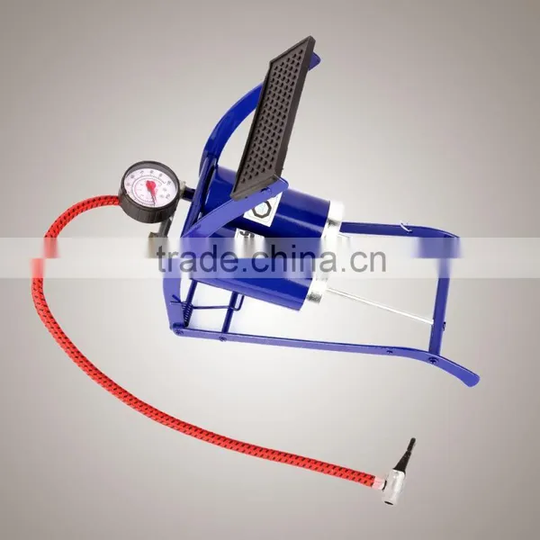 2016 Brand New Double Cylinder Foot Pump Barrel Inflator for Car Bicycle Bike Motorcycle Tyre High Quality photo-3
