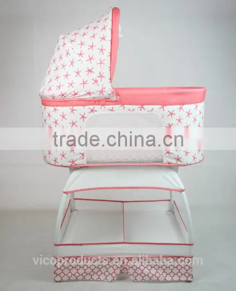 Manufacturer Portable Lightweight Swing Baby Bed With Canopy and Storage Basket Rocking Bed for Baby Cradle photo-2
