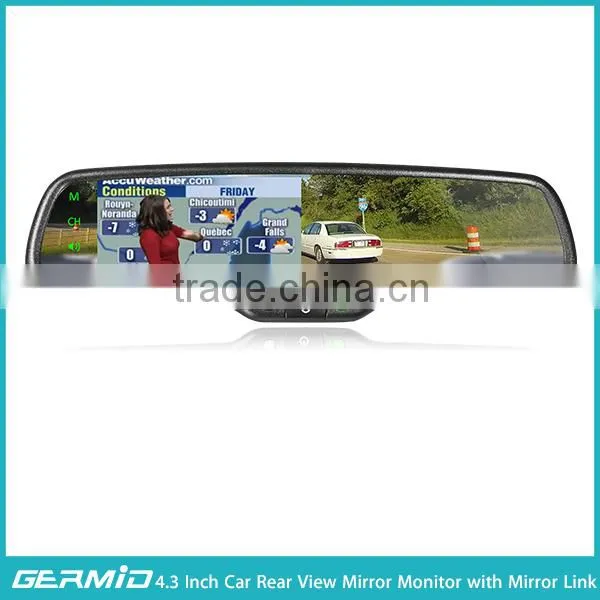 4.3 Inch Mirror Link Synchronize the Informations of Your Smart Phone, Reverse Camera,customed Logo photo-4