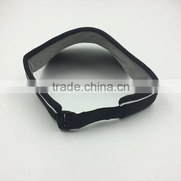 Custom Design Fashion 100% Cotton Black Sun Visor With Embroidery photo-4