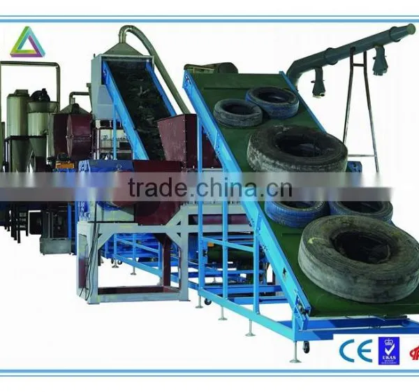 CE Marking With 3E's Waste Tire Recycling Production Line/Rubber Powder Machine photo-2