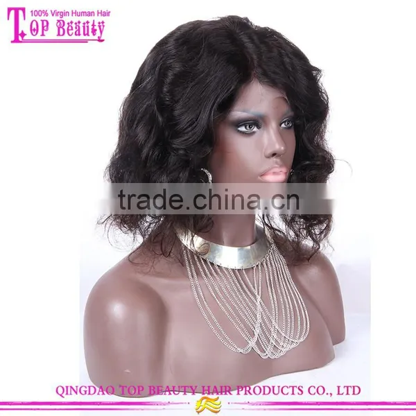 14 Inches Wholesale Cheap Brazilian Virgin Human Hair Full Lace Wig Sew In Side Part Bob Wigs photo-2