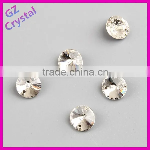 2015 New Fashion Flat Back Round Sew On Stone For Garment photo-4