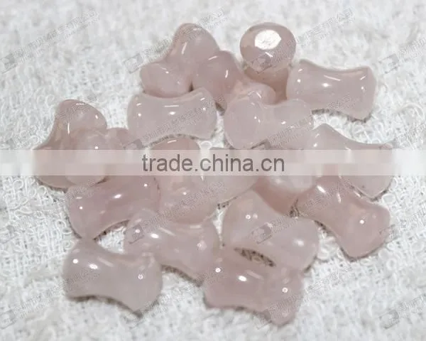 Hot Sale Natural Rose Quartz Ear Piercing Jewelry,double Flare Ear Plugs photo-4