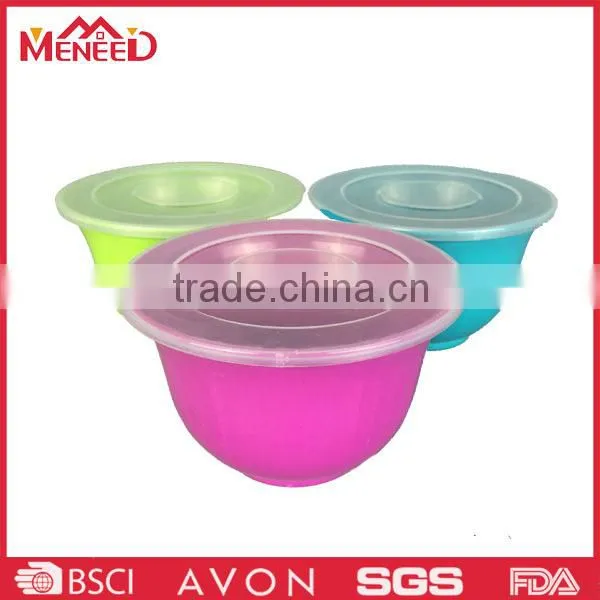 Modern Kitchen Use Multicolor Non-toxic Durable Plastic Microwave Bowl With Lid photo-3