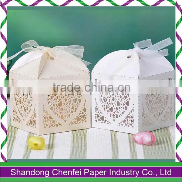 Wholesale Wedding Candy Laser Cut Paper Box