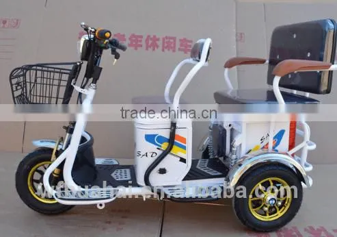 48V 500W 20AH Lead Acid Battery Passenger Seat Mini 3 Wheel Electric Tricycle Scooter photo-3