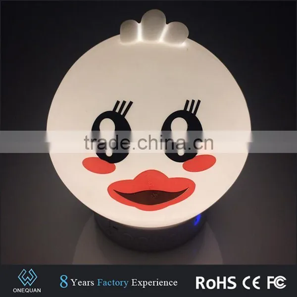 Portable Silicone USB Rechargeable App Glutton Duck Bluetooth Speaker With Led Light photo-2