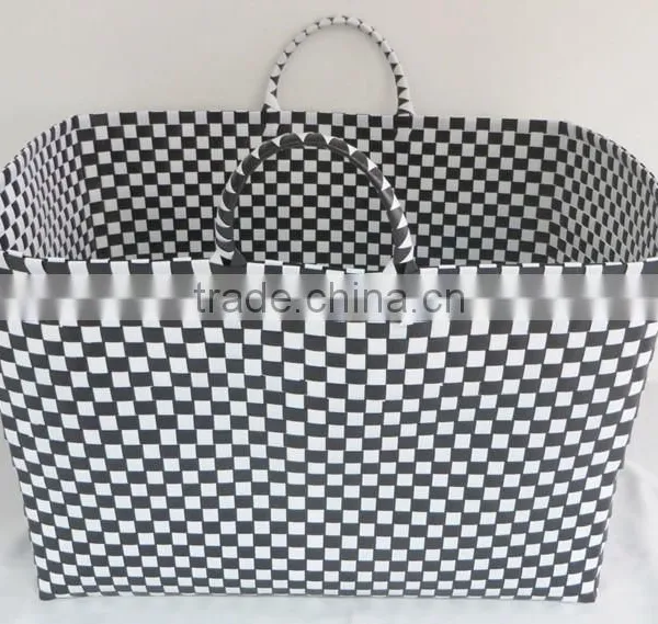 Cheap Large pp Strip Plastic Woven Basket photo-2