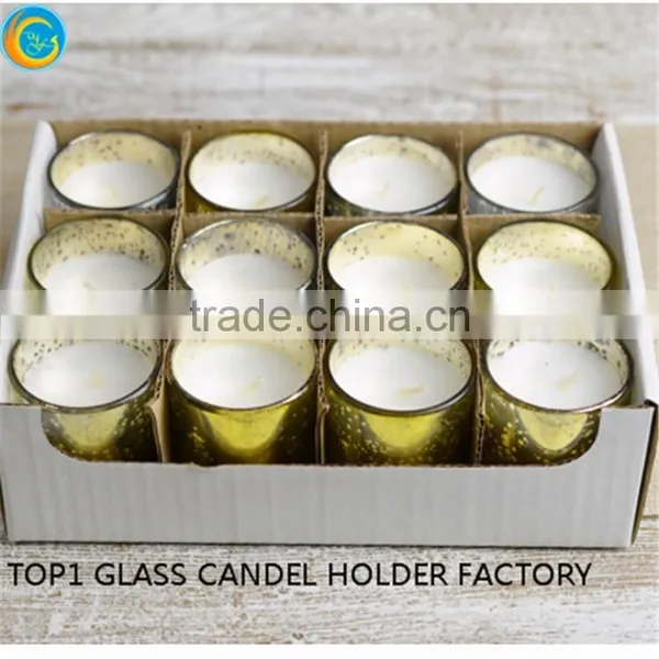 Red Glass Votive Holders Small Rose Gold Votive photo-2