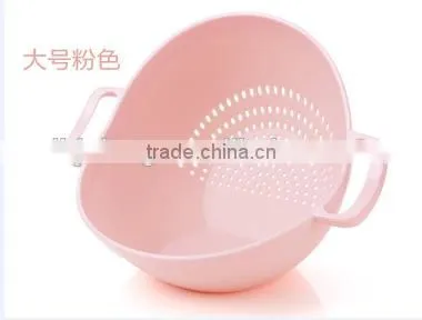 Super Practical Creative Fashion Plastic Wash Rice Colander Strainer Sieve Bright Kitchen Plastic Drain Vegetable Basket photo-2