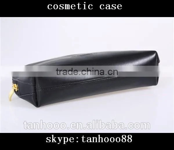High Quality Black Shell Shape Makeup Case Leather Cosmetic Bag Case photo-4