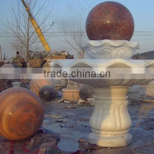 Outdoor Graden Decoration Stone Carving Marble Moving Water Fountain photo-3