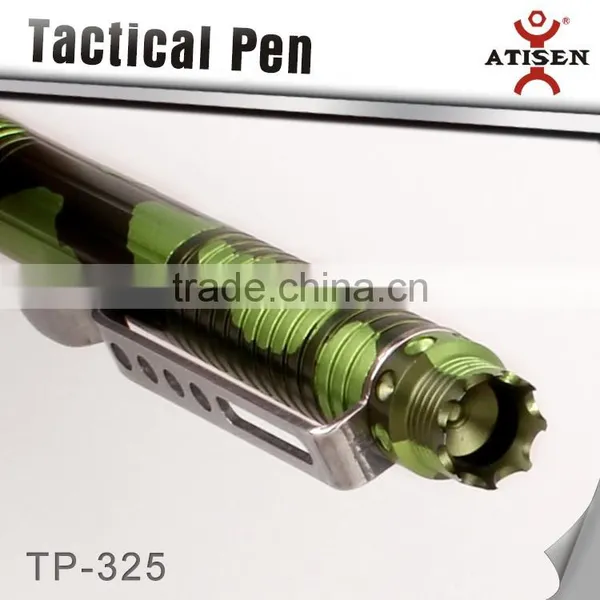 Tactical Pen Crown Tip Screw Cap in Camo Color Protection in Hand photo-4