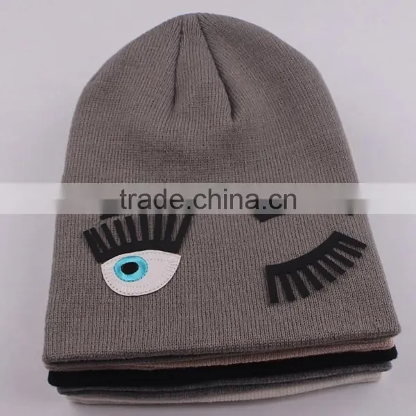 Winter Kid Knitted Cap Beanies With Big Eye Glue Chapter photo-2