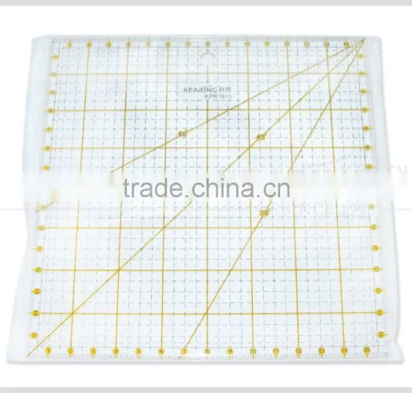 Kearing Durable 15*15 Inch Square Quilting Ruler With Scale Anlges Acrylic Template for Dressmaking Handicraft# KPR1616 photo-4