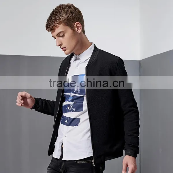 New Design 2016 Hot Selling Popular High Quality Sport Men Jacket Solid Coat Custom Logo Outdoor Zipper Outerwear photo-3
