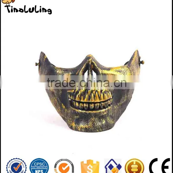 2017 New Popular Horror Halloween PVC Skeleton Skull Half Face Mask photo-4