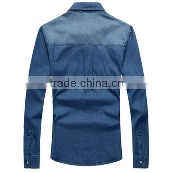 Custom Fashion Streetwear Adults Denim Shirts photo-2