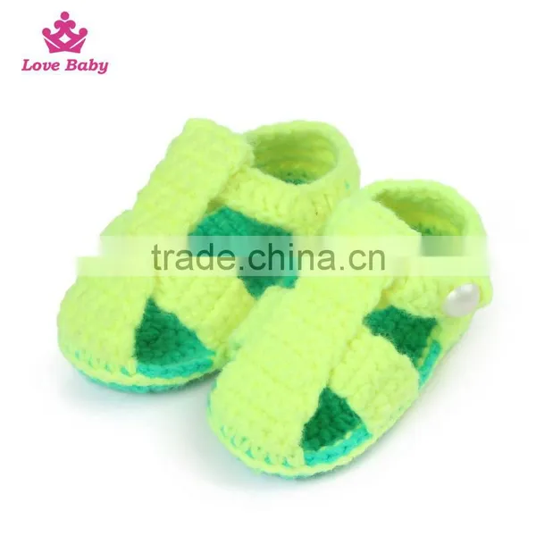 Handmade Blue Baby Sandals Crochet Baby Shoes LBS20151223-62 photo-2