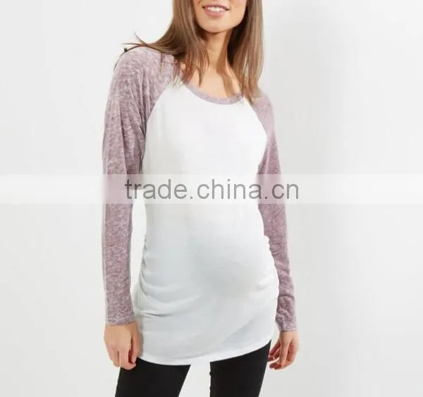 Maternity Clothes Pregnant Women Raglan Sleeve T-shirt photo-6