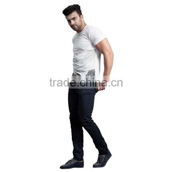 High Functionality and Fashionable Leisure Black Custom Printed Mens Jogger Pant With Belt photo-5