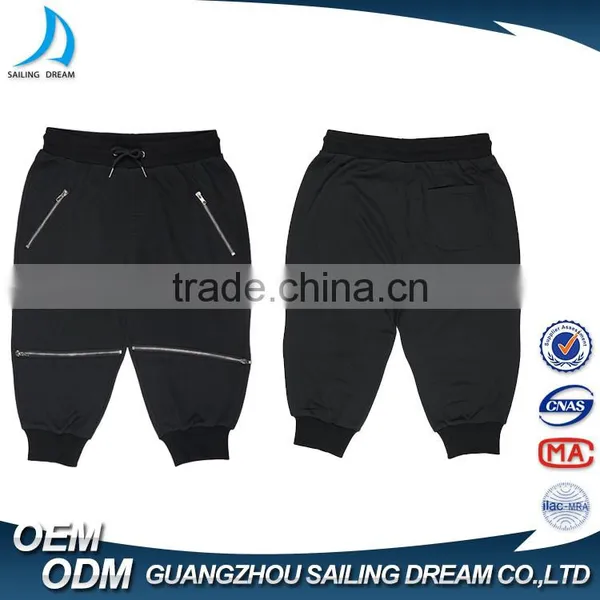 2016 Hot Sale High Quality 4 Zipper Design 3/4 Short Pants European Style Fashion Cheap Half Pants for Men photo-4