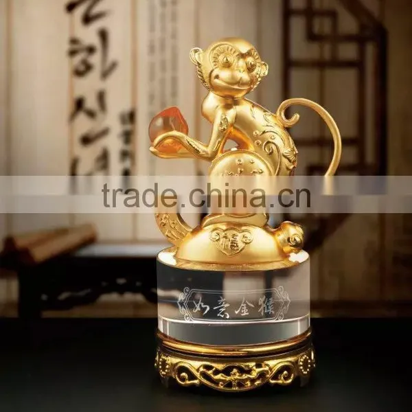 High Quality Beautiful Gold Plated MONKEY TROPHY FOR BUSINESS GIFT photo-2