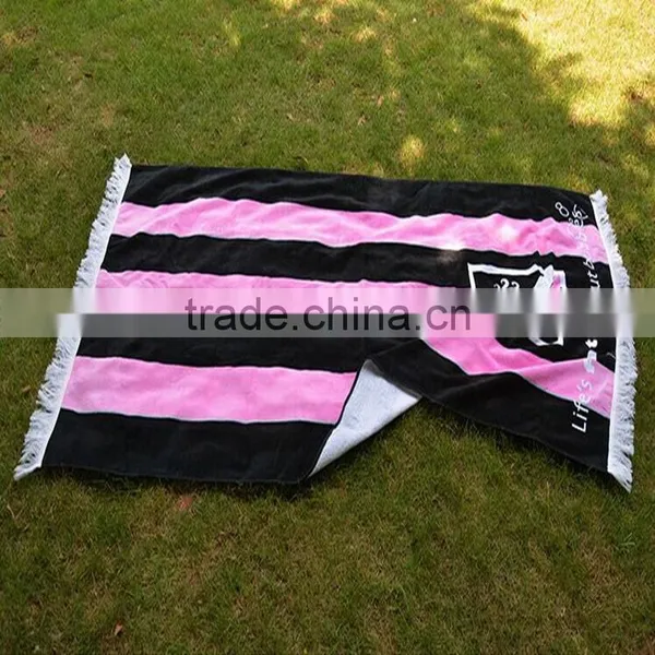 Wholesale Reactive Printing Beach Towel With Tassel photo-3