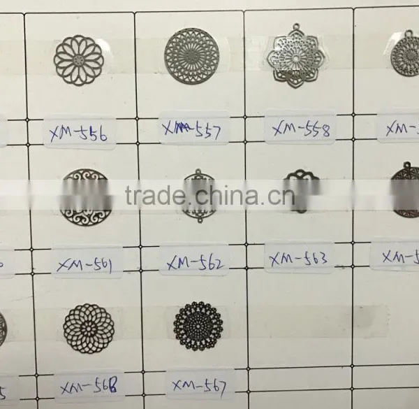 304 Stainless Steel Flower Hollow Carved Filigree Components Computer Metal Patch Embellishments Jewelry Findings photo-4