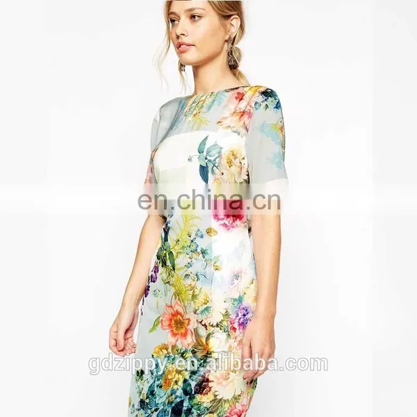 New Dresses Women Open Back Dress in Flower Print Dress for Women photo-3