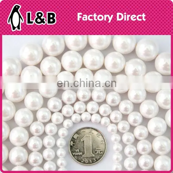Jewelry Accessories Wholesale 2017 Hole Loose ABS Plastic Pearl Beads photo-2