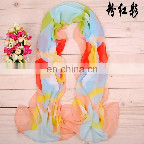 Wholesale Cheap Fancy Chiffon Printed Shawl Scarf photo-5