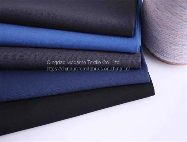Classic Polyester Wool Blend Wool Suiting Fabric photo-3