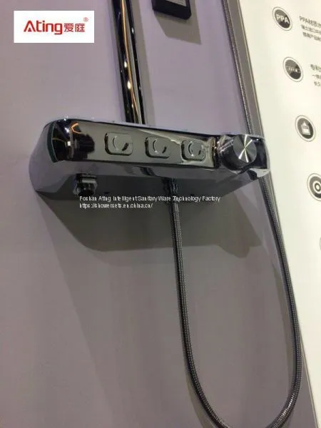 AT-P003 Shower Systems With Platform Stainless Steel Shower Set Chrome Colour 3 Functions Foshan Supplier photo-2