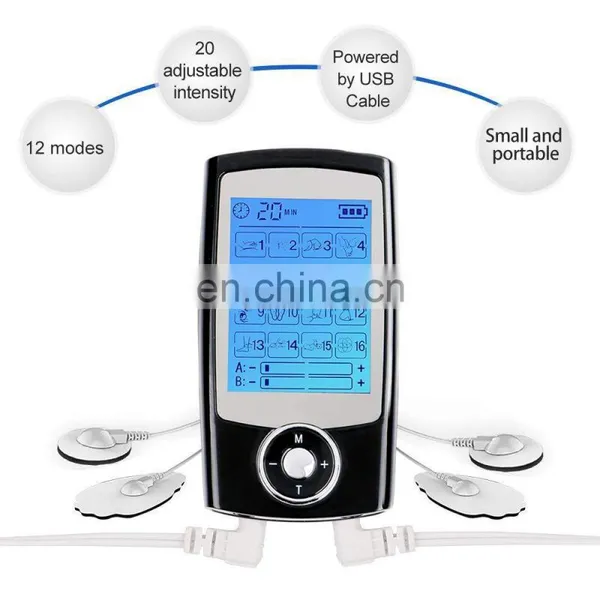 Tens Unit Machine Pulse Massager 16 Massage Modes Rechargeable Muscle Stimulator Device for Pain Relief photo-4