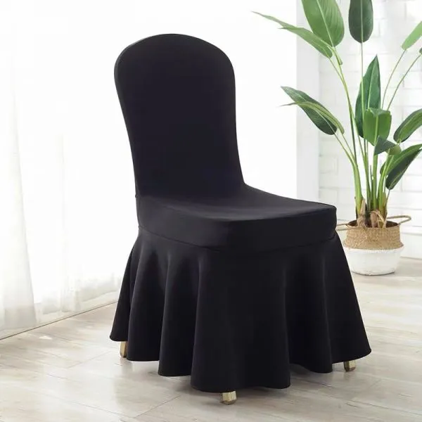 Red Elastic Stretch Air Spandex Skirt Banquet Chair Covers for Wedding Party Banquet Event photo-4