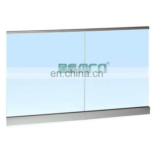 Balcony Baluster Frameless Aluminium Channel Glass Railing Design For Deck photo-5
