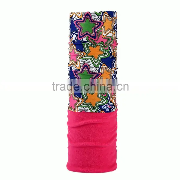 New Products 2016 Multifunctional Neck Tube Flower Polar Fleece Bandana