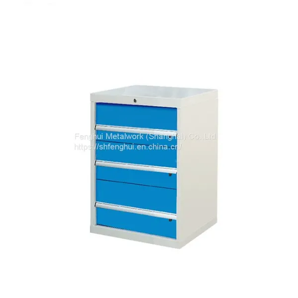 Customized OEM Locker Multi-layer Drawer Type Hand Push Tool Cart With Double Door and Caster Hardware Tool Cabinet photo-3